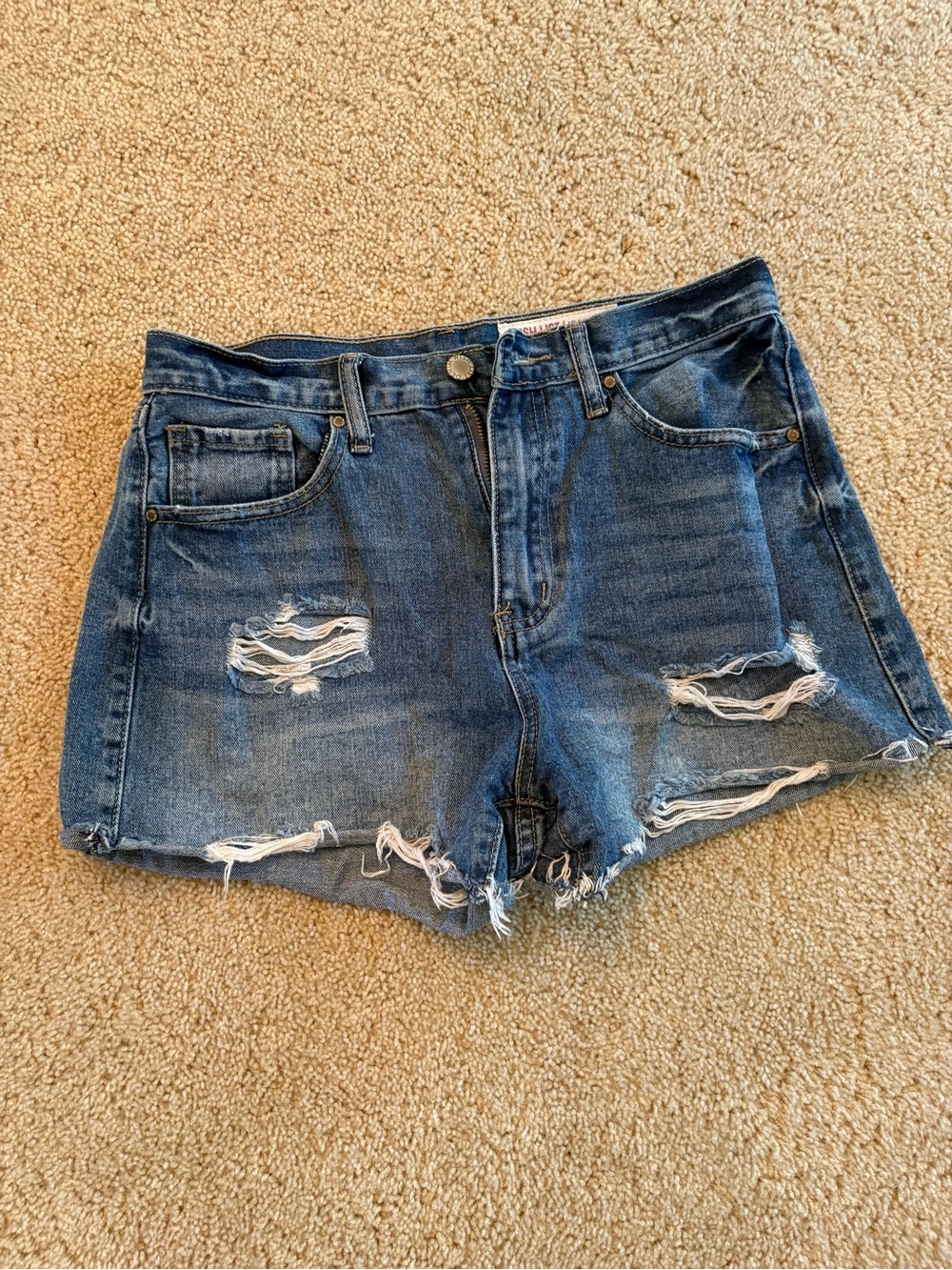 Wishlist Distressed Denim Shorts - Blue